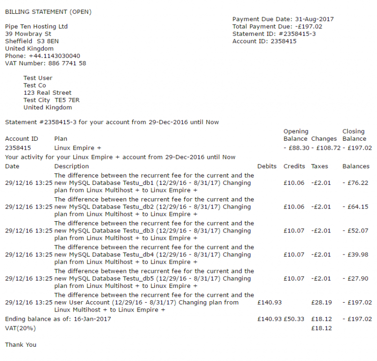 Viewing Invoices - Pipe Ten